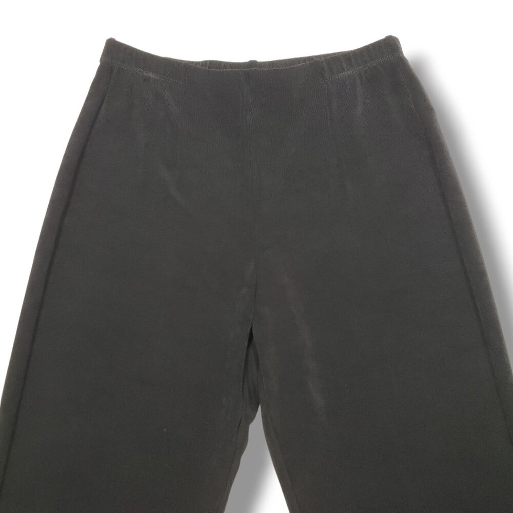 Chicos Travelers Straight Pants Womens Small‎ Black High Rise Pull On HEMMED - Picture 2 of 9